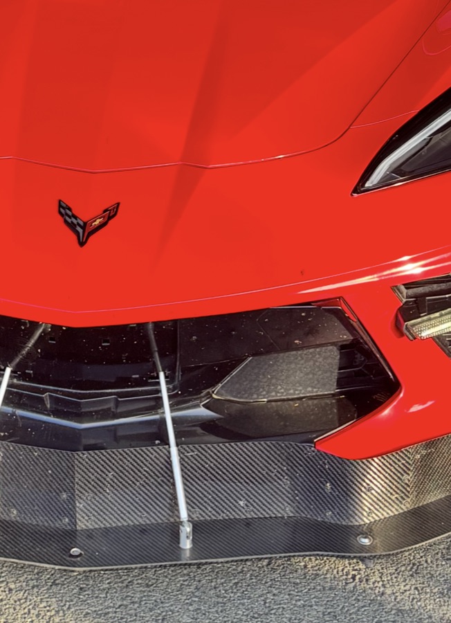 C8 front fascia with brake duct blockers fitted